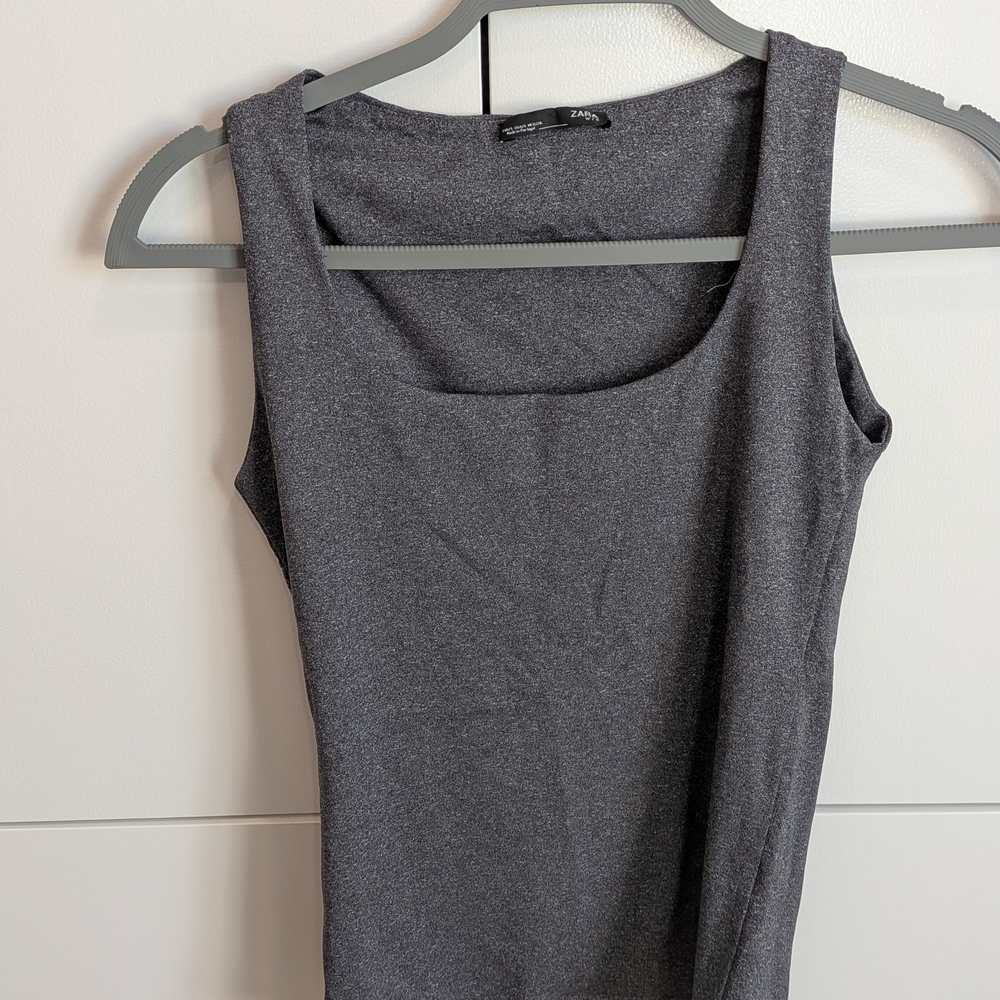 Zara Gray Sleeveless Top